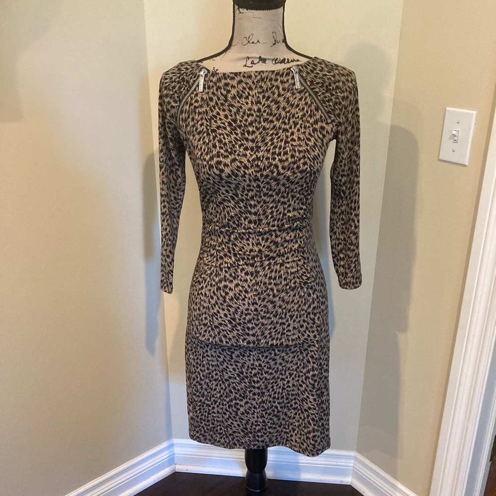 Michael Kors Zipper leopard dress